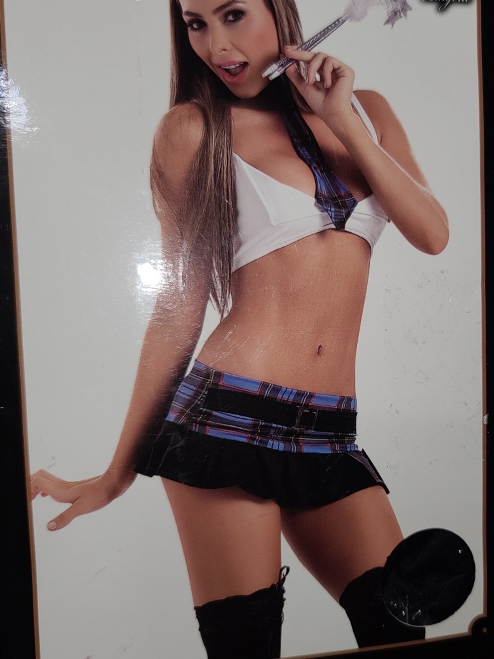 Costume-style schoolgirl lingerie set "Preppy Cutie School Girl" size Large new